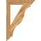 Ekena Millwork Funston Traditional Rough Sawn Bracket w/ Offset Brace, Western Red Cedar, 6"W x 28"D x 40"H BKT0604X28X40FST01RWR - alternate 2